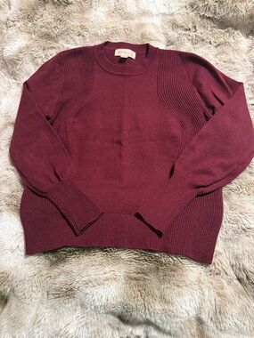 Philosophy - Fitted Crewneck Sweater in Burgundy - Medium